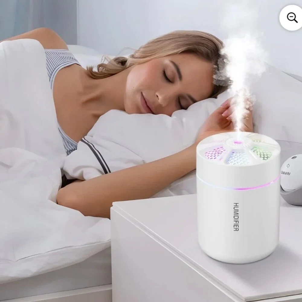 NEW - Mini Portable Humidifier 5.9x3.9in | Aroma Diffuser 12H Mist Out - WHITE - Picture 2 of 8